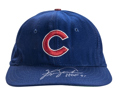 1971 Fergie Jenkins Game Used & Signed Chicago Cubs Cap (Jenkins LOA & Beckett)
